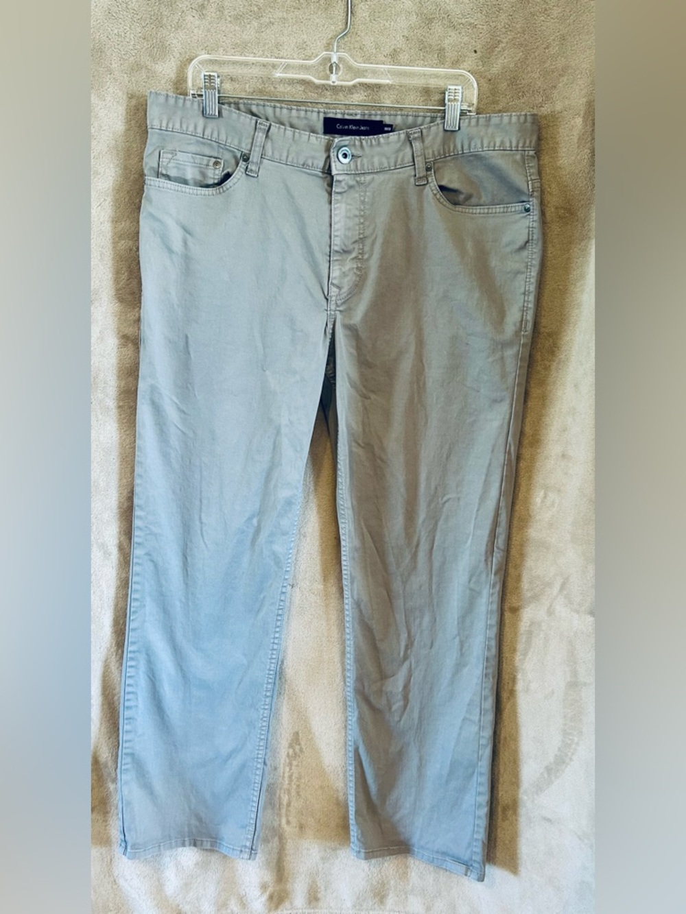 Calvin Klein Straight Leg Pants Men’s 36x30 Grey Casual